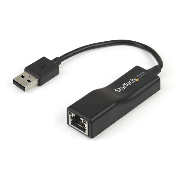 StarTech.com USB 2.0 to 10/100 Mbps Ethernet Network Adapter Dongle, Black, ASIX AX88772C Chipset