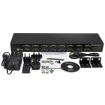 StarTech.com USB 2.0 to 16-Port RS232 Serial Adapter Hub, 480 Mbit/s, Rack-Mountable, Black
