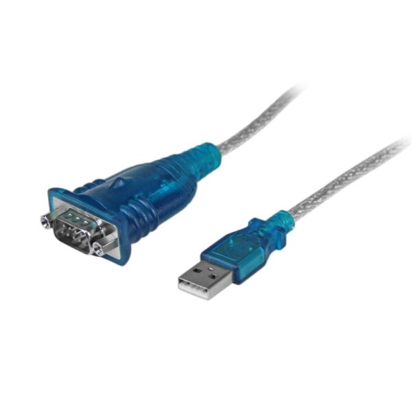 StarTech.com USB 2.0 to RS232 DB9 Serial Adapter Cable, 0.43m, Grey