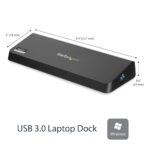 StarTech.com USB 3.0 Docking Station, Dual Monitor HDMI 4K DisplayPort, 4x USB-A, Ethernet