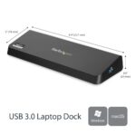 StarTech.com USB 3.0 Docking Station, Dual Monitor HDMI 4K DisplayPort, 4x USB-A, Ethernet