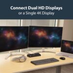 StarTech.com USB 3.0 Docking Station, Dual Monitor HDMI 4K DisplayPort, 4x USB-A, Ethernet