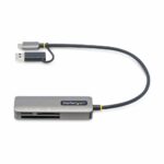 StarTech.com USB 3.0 Multi-Media Memory Card Reader, SD/microSD/CompactFlash, USB-C/USB-A, Grey