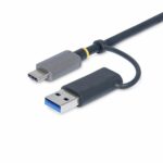StarTech.com USB 3.0 Multi-Media Memory Card Reader, SD/microSD/CompactFlash, USB-C/USB-A, Grey