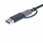 StarTech.com USB 3.0 Multi-Media Memory Card Reader, SD/microSD/CompactFlash, USB-C/USB-A, Grey