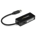 StarTech.com USB 3.0 to Gigabit Ethernet Adapter with USB Pass-Through, Black