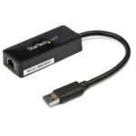 StarTech.com USB 3.0 to Gigabit Ethernet Adapter with USB Pass-Through, Black