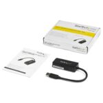 StarTech.com USB 3.0 to Gigabit Ethernet Adapter with USB Pass-Through, Black