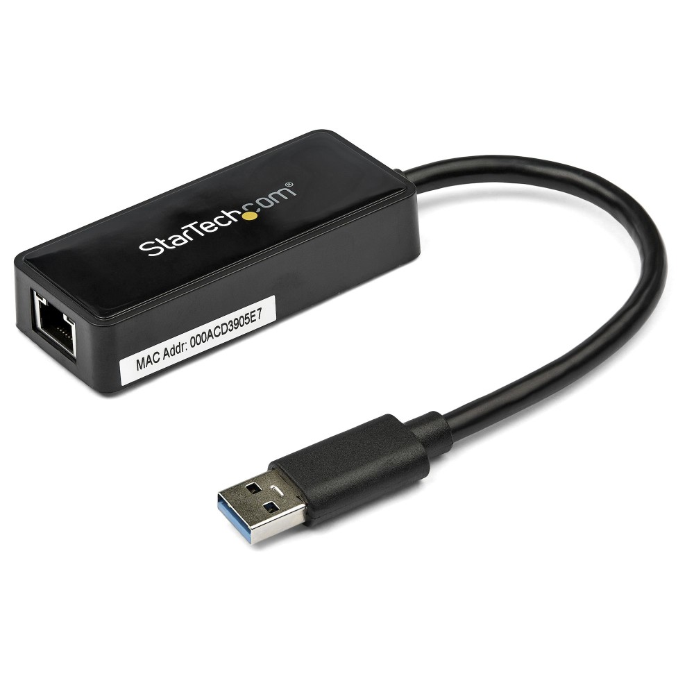 StarTech.com USB 3.0 to Gigabit Ethernet Adapter with USB Pass-Through, Black StarTech.com USB 3.0 to Gigabit Ethernet Adapter with USB Pass-Through, Black