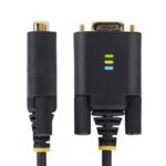 StarTech.com USB-A to DB9 RS232 Serial Adapter Cable 2m Black, FTDI IC, COM Retention