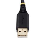 StarTech.com USB-A to DB9 RS232 Serial Adapter Cable 2m Black, FTDI IC, COM Retention