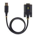 StarTech.com USB-A to DB9 RS232 Serial Adapter Cable 2m Black, FTDI IC, COM Retention