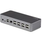 StarTech.com USB-C Dock, Quad 4K 60Hz DisplayPort & HDMI, 100W Power Delivery, 10Gbps USB 3.2 Gen 2