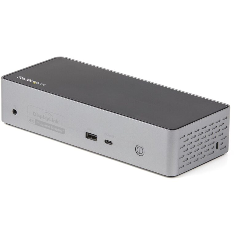 StarTech.com USB-C Dock, Quad 4K 60Hz DisplayPort & HDMI, 100W Power Delivery, 10Gbps USB 3.2 Gen 2