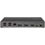 StarTech.com USB-C Dock Triple 4K Monitor Docking Station 100W PD Black/Grey