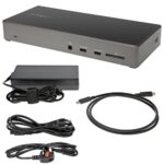 StarTech.com USB-C Dock Triple 4K Monitor Docking Station 100W PD Black/Grey