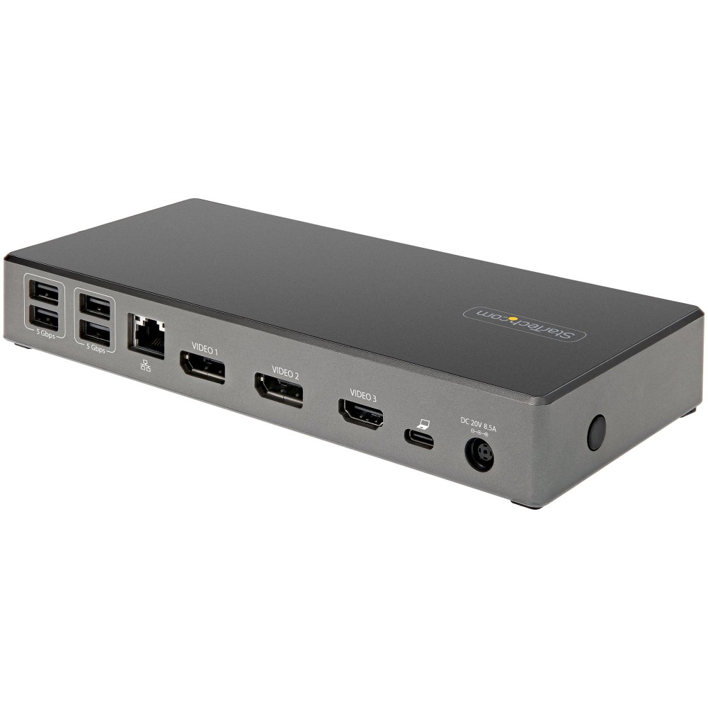 StarTech.com USB-C Dock Triple 4K Monitor Docking Station 100W PD Black/Grey StarTech.com USB-C Dock Triple 4K Monitor Docking Station 100W PD Black/Grey
