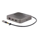 StarTech.com USB-C Dual 4K 60Hz HDMI Docking Station, 10Gbps USB Hub, 100W PD, GbE, SD, Grey