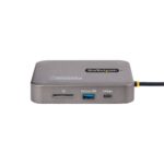 StarTech.com USB-C Dual 4K 60Hz HDMI Docking Station, 10Gbps USB Hub, 100W PD, GbE, SD, Grey