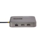StarTech.com USB-C Dual 4K 60Hz HDMI Docking Station, 10Gbps USB Hub, 100W PD, GbE, SD, Grey