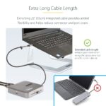 StarTech.com USB-C Dual 4K 60Hz HDMI Docking Station, 10Gbps USB Hub, 100W PD, GbE, SD, Grey