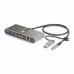 StarTech.com USB-C Hub with 2x USB-A 5Gbps, Gigabit Ethernet, RS-232 Serial, 100W PD Pass-Through, Grey