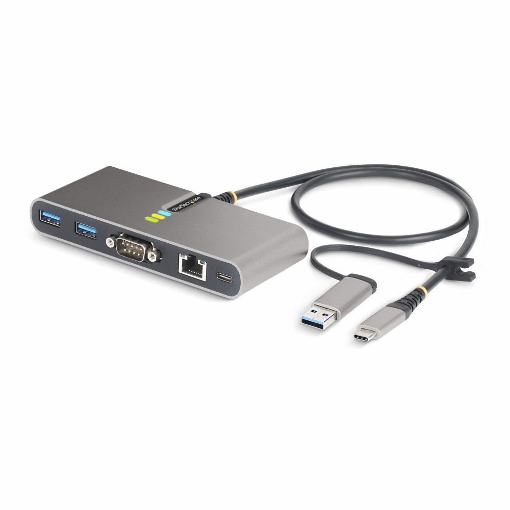 StarTech.com USB-C Hub with 2x USB-A 5Gbps, Gigabit Ethernet, RS-232 Serial, 100W PD Pass-Through, Grey StarTech.com USB-C Hub with 2x USB-A 5Gbps, Gigabit Ethernet, RS-232 Serial, 100W PD Pass-Through, Grey