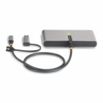 StarTech.com USB-C Hub with 2x USB-A 5Gbps, Gigabit Ethernet, RS-232 Serial, 100W PD Pass-Through, Grey