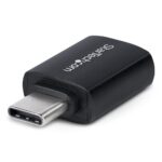 StarTech.com USB-C Male to USB-A Female Adapter, 5Gbps, 3A, Metal Housing, Black