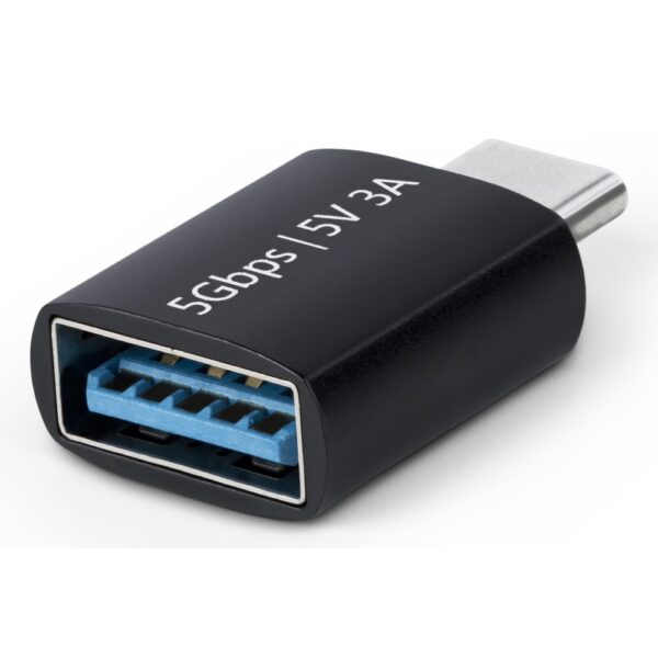 StarTech.com USB-C Male to USB-A Female Adapter, 5Gbps, 3A, Metal Housing, Black