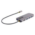 StarTech.com USB-C Multiport Adapter, 4K 60Hz HDMI, 3x USB 3.2 Gen 1, GbE, 100W PD - Grey