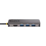 StarTech.com USB-C Multiport Adapter, 4K 60Hz HDMI, 3x USB 3.2 Gen 1, GbE, 100W PD - Grey