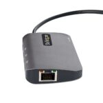 StarTech.com USB-C Multiport Adapter, 4K 60Hz HDMI, 3x USB 3.2 Gen 1, GbE, 100W PD - Grey
