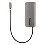 StarTech.com USB-C Multiport Adapter, 4K 60Hz HDMI, 3x USB-A 5Gbps, 100W PD, GbE, SD/MicroSD, Grey