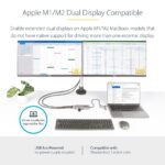 StarTech.com USB-C Multiport Adapter, Dual HDMI 4K, 3x USB 3.2 Gen 1, Silver, 0.4m Cable