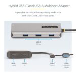 StarTech.com USB-C Multiport Adapter, Dual HDMI 4K, 3x USB 3.2 Gen 1, Silver, 0.4m Cable