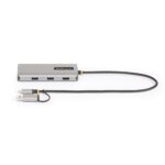 StarTech.com USB-C Multiport Adapter, Dual HDMI 4K, 3x USB 3.2 Gen 1, Silver, 0.4m Cable