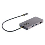 StarTech.com USB-C Multiport Adapter Dual HDMI 4K 60Hz, 2x USB-A, 100W PD, GbE, SD/MicroSD, Grey
