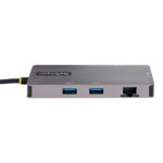 StarTech.com USB-C Multiport Adapter Dual HDMI 4K 60Hz, 2x USB-A, 100W PD, GbE, SD/MicroSD, Grey