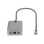 StarTech.com USB-C Multiport Adapter, Triple 4K 60Hz HDMI/DisplayPort, 3-Port 10Gbps USB Hub, 100W PD, GbE, Grey