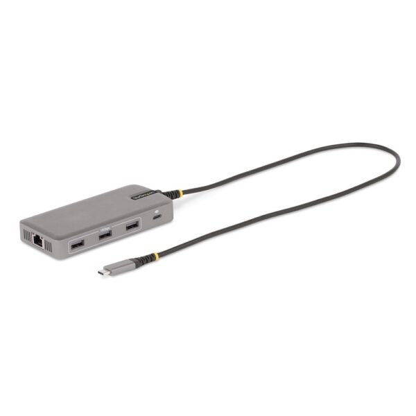 StarTech.com USB-C Multiport Adapter, Triple 4K 60Hz HDMI/DisplayPort, 3-Port 10Gbps USB Hub, 100W PD, GbE, Grey