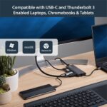 StarTech.com USB-C Multiport Adapter with 4K HDMI, 3x USB 3.0, SD Card Reader, GbE, 60W PD 3.0