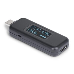 StarTech.com USB-C Power Tester, Digital Multimeter, 240W PD EPR, Bi-Directional, Black