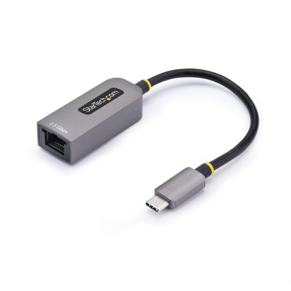 StarTech.com USB-C to 2.5Gb Ethernet Adapter, Thunderbolt 3 Compatible, Grey
