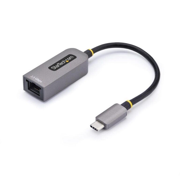 StarTech.com USB-C to 2.5Gb Ethernet Adapter, Thunderbolt 3 Compatible, Grey