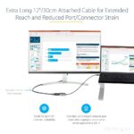 StarTech.com USB-C to DisplayPort 1.4 Adapter 8K 60Hz, 0.3m Cable, Black/Grey