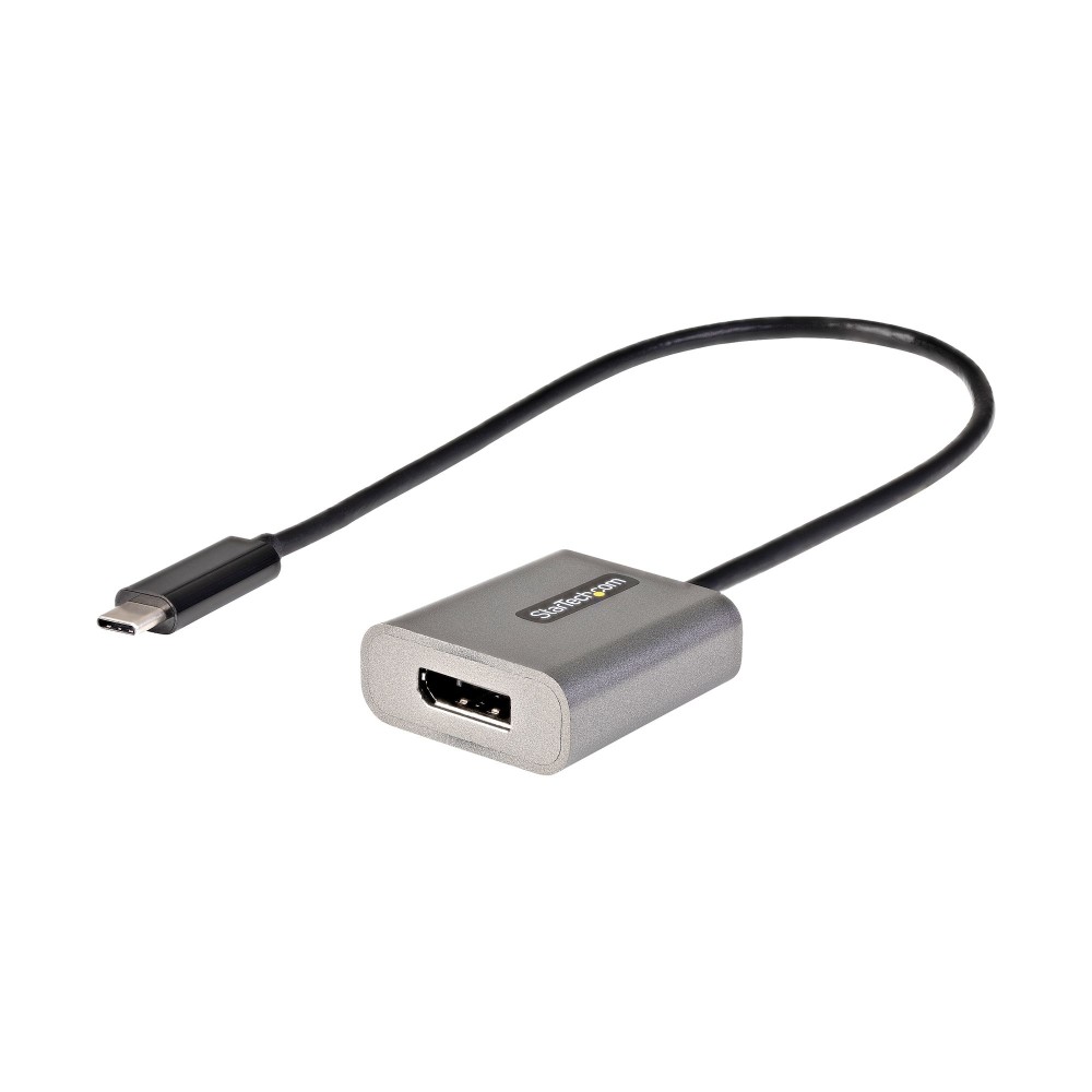 StarTech.com USB-C to DisplayPort 1.4 Adapter 8K 60Hz, 0.3m Cable, Black/Grey StarTech.com USB-C to DisplayPort 1.4 Adapter 8K 60Hz, 0.3m Cable, Black/Grey