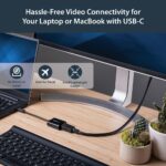 StarTech.com USB-C to DisplayPort Adapter 4K 60Hz/8K 30Hz DP 1.4 HBR2 Thunderbolt 3 Black
