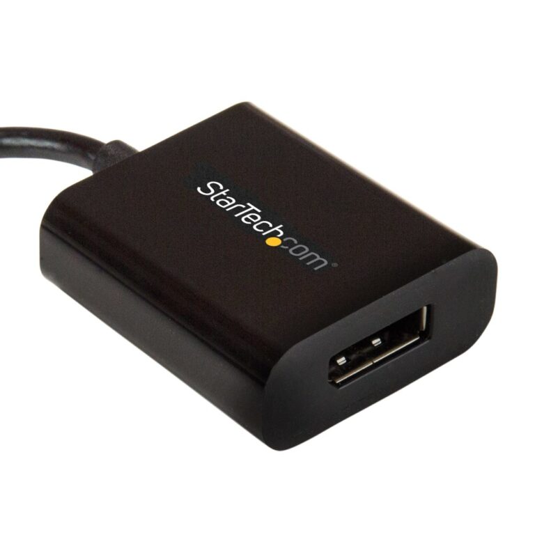 StarTech.com USB-C to DisplayPort Adapter 4K 60Hz/8K 30Hz DP 1.4 HBR2 Thunderbolt 3 Black