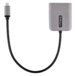 StarTech.com USB-C to Dual DisplayPort 1.4 MST Hub, Dual 5K 60Hz DP Adapter, Grey